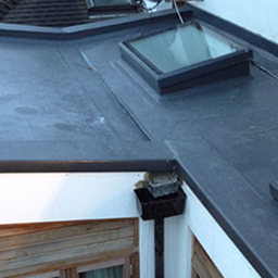 flat roof with sky light